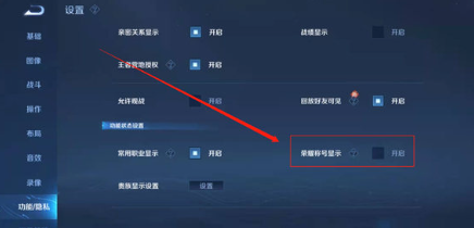 王者荣耀战区隐藏怎么设置