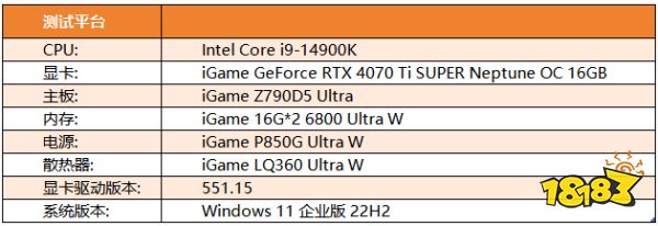 游戏性能超3090Ti iGame RTX 4070 Ti SUPER Neptune OC 评测