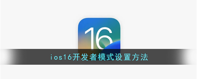 ios16开发者模式设置方法